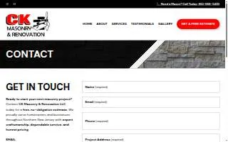 CK Masonry LLC of Hawthorne website