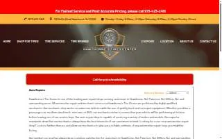 Hawthorne Tire Shop website