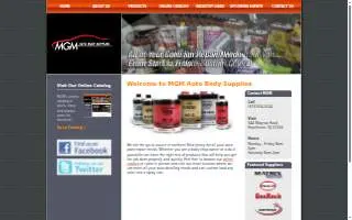 MGM Auto Body Supplies website