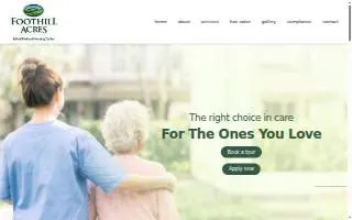 Foothill Acres Rehabilitation & Nursing Center website