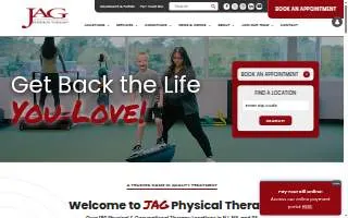 JAG Physical Therapy of Hillsborough website