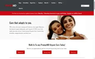 Prompt-MD Urgent Care Center Of Jersey City website