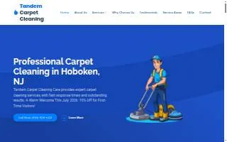 Tandem Carpet Cleaning Care website