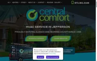 Central Comfort website