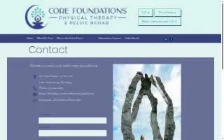 Core Foundations Physical Therapy website