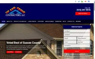 Up and Above Contractors, LLC website