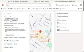 Walgreens Pharmacy of Hopatcong website