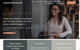 Cedarview Health Psychiatry and Therapy of Irvington website