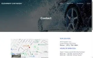 Cleanway Car Wash of Irvington website