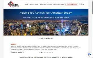 Mayzel Law Group of Irvington website