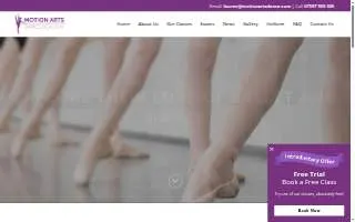 Motion Arts Dance Studios of Irvington website