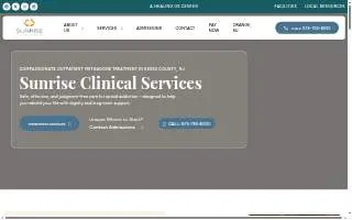 Sunrise Clinical Services website