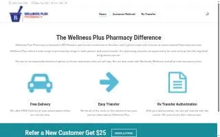 Wellness Plus Pharmacy website
