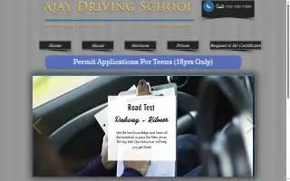 Ajay Driving School website