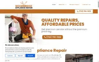 Appliance Repair Woodbridge Experts website