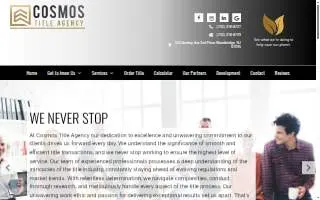 Cosmos Title Agency website