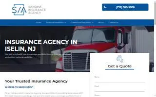 Sangha Insurance Agency LLC of Iselin website