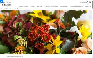 Bouquets and Baskets website