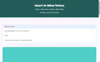Heart in Mind Tattoo website