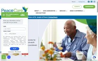 Peace Care St Josephs of Jersey City website