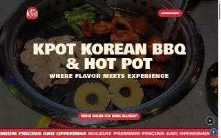 KPOT Korean BBQ & Hot Pot of Kearny website