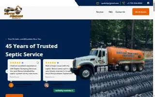 Septic Pumping Services of Kearny website