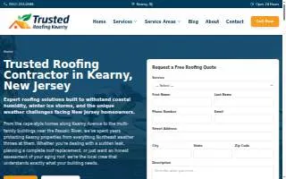 Trusted Roofing Kearny website