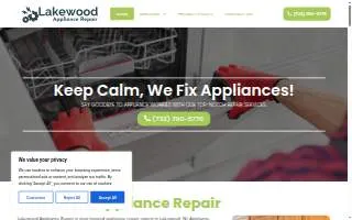 Appliance Repair Lakewood Pros website