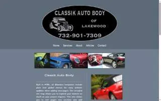 Classik Auto Body of Lakewood website