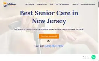 Talent Homecare Agency website