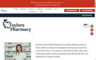 Taylor's Pharmacy website