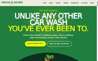 Dinosaur Car Wash website