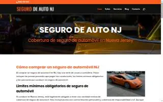 Seguro de Auto NJ website