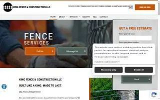 King Fence & Construction LLC of Livingston website