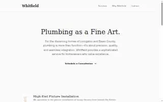 Whitfield Plumbing & Drain website