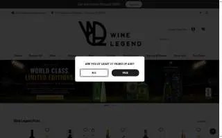 Wine Legend - Livingston website