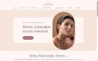 Carmen's Aesthetics Spa website
