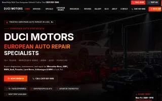 Duci Motors Auto Repair website