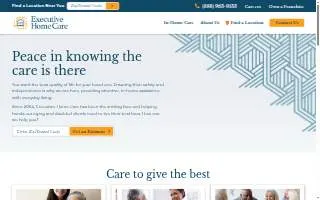 Executive Home Care of Bergen County website