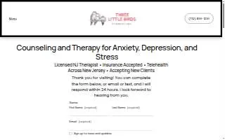 Three Little Birds Counseling of Long Branch website