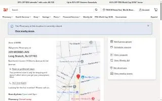 Walgreens Pharmacy of Long Branch website
