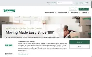 Bekins Mover website
