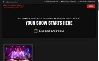 Boulevard Carroll Entertainment Group website