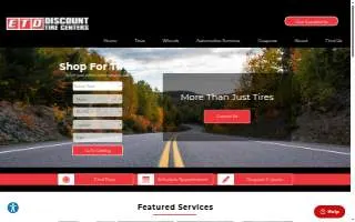 ETD Discount Tire Centers of Lyndhurst website