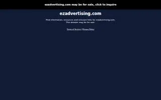 EZ Advertising website