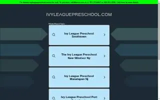 Ivy League Pre-School website