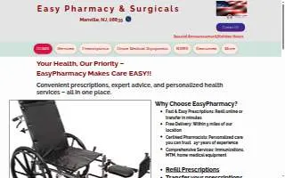 Easy Pharmacy & Surgicals at Manville website