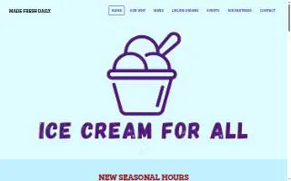Ice Cream For All of Manville website