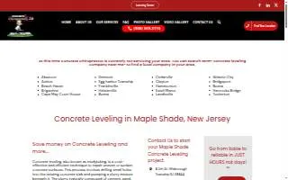 Concrete Chiropractor Concrete Leveling & Mudjacking of Maple Shade website