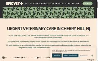 EPIC Veterinary Urgent Care of Haddonfield website